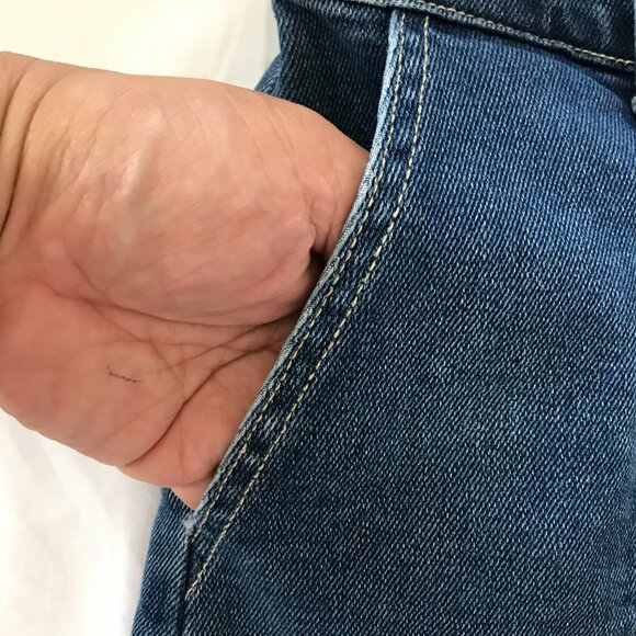 Current/Elliott The Culotte Wide Leg Jeans Women 23 Blue Patch Pocket Mid Rise - Picture 12 of 14